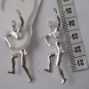 Tradera Övriga Smycken<REA___ Vintage Manformade örhängen i silverpläterad metall