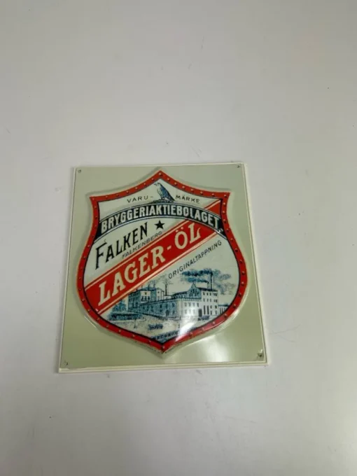 Tradera Skyltar<Reklamskylt ” Falken Lager-Öl ”