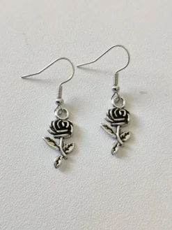 Tradera Örhängen<Örhängen rosor silver