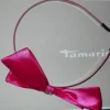 Tradera Hårsmycken & Diadem<Rosa Tyg Diadem Stor Rosett + Silvrig detalj Fin Vacker Håraccessoar Preppy