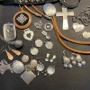 Tradera Smyckespaket<Samling tenn smycken