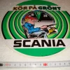 Tradera Klistermärken & Stickers<Scania kör på grönt stort klistermärke dekal raritet