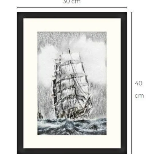 Tradera Segelfartyg konsttavla Limited Edition 1 av 10 gjorda^ Övrig Konst