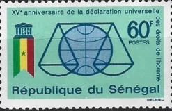 Tradera Senegal 1963 Mänskliga rättigheter FN 1v^ Afrika