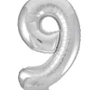 Tradera Siffra 9 Silver 86 cm> Barnkalas