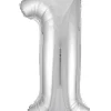 Tradera Siffra 1 Silver 86 cm> Barnkalas
