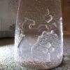 Tradera Skrufs Glasbruk, Bengt Edenfalk: Handsignerat glaskonstverk/glasblock/konstglas> Glas