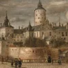Tradera SLOTTET TRE KRONOR av CAMPHUYSEN Stadsholmen Stockholm Sverige STOR DUK^ Måleri