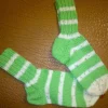 Tradera sockor HANTVERK ull GRÖN/VIT randiga stl. 37/38^ Hantverk