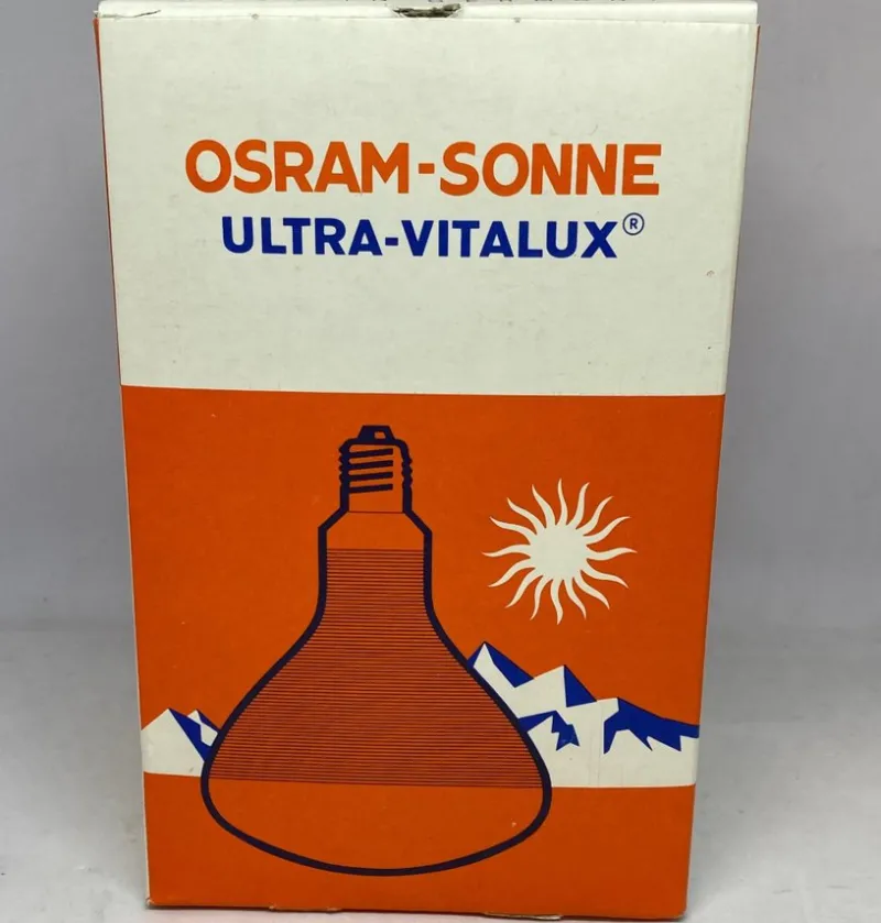 Tradera Sollampa i kartong, vintage, Osram - sonne, ultra-vialux, samlingsobjekt> Kuriosa