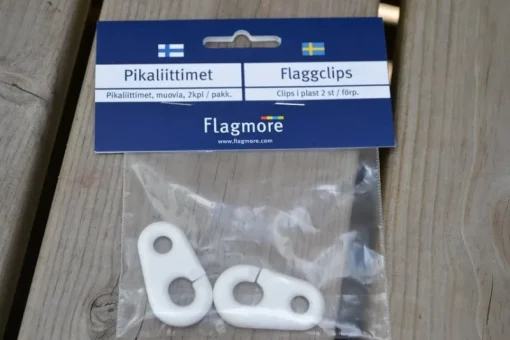 Tradera 2st Clips till Flagga / Flagglina, Stång (Flagmore) Ny^ Flaggor