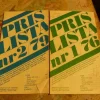 Tradera Priskuranter & Kataloger<Systembolagets Prislistor från 1976 och 1979