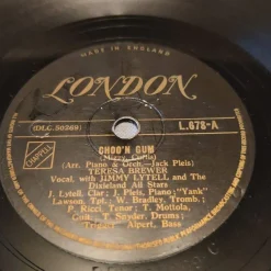 Tradera TERESA BREWER & JIMMY LYTELL 78 CHOO'N GUM / HONKY TONKIN' 78a EX^ Stenkakor
