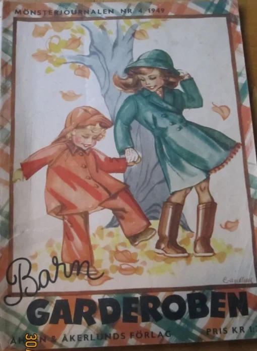 Tradera Tidning Mönsterjournalen nr 4 1949 Barn garderoben> Handarbete