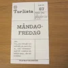 Tradera Tidtabeller<Tidtabell / Turlista 1965 Buss linje 57 Stockholm