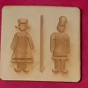 Tradera Skyltar<Toalettskylt eller till annat i björk från Stoorstålka 10x10cm Same