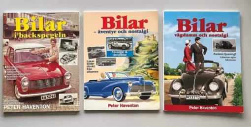 Tradera Mobilia<Tre ex av Peter Haventons nostalgiska och mycket välillustrerade bilböcker