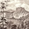 Tradera Träsnitt ”Semmeringsbanan i Österrike” ur tidskrift från 1883> Järnväg & Spårväg