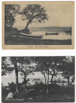 Tradera Två vykort från början av 1900-talet, Sommen^ Svenska Landskap