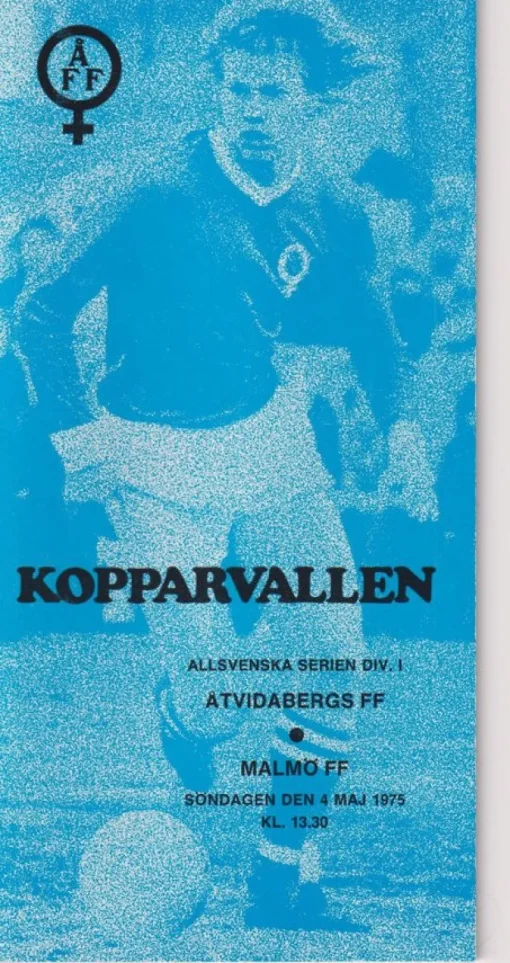 Tradera Sportmemorabilia<Åtvidabergs FF - Malmö FF 4 maj 1975