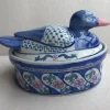 Tradera Vintage Ankterrin skål/Karott/ med lock Porslin /keramik Kina med anka på locket> Orientalisk Konst & Porslin