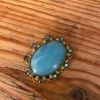 Tradera Broscher<Vintage Czech Slovakia turkos brosch