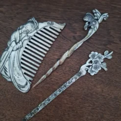 Tradera Vintage japansk hårkam och hårnålar jugend^ Hårsmycken & Diadem
