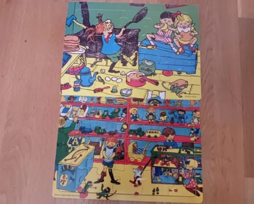 Tradera Vintage Pippi Långstrump Pussel> Barnspel & Pussel