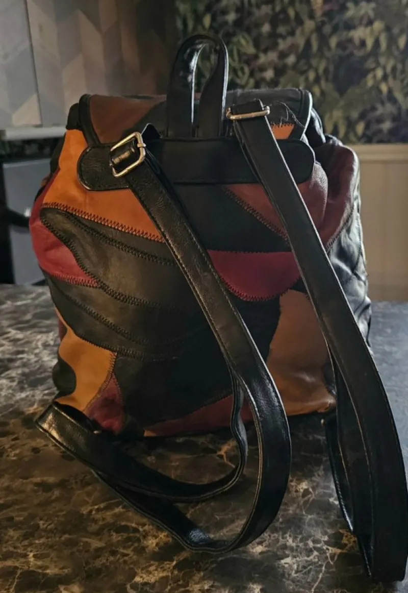 Tradera Vintage ryggsäck i mjukt skinn (nappa)> Väskor