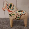 Tradera Vit traditionell dalahäst 13,5 cm^ Dalahästar
