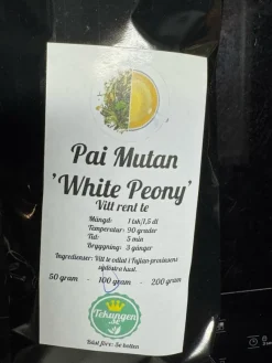 Tradera Vitt te - White Pai Mutan 'White Peony' - 4 x 100 g - oöppnat^ Kaffe & Te