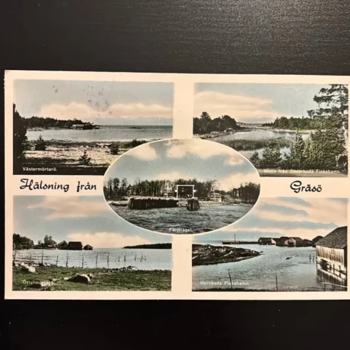 Tradera Svenska Landskap<Vykort Gräsö Sverige - Flera motiv